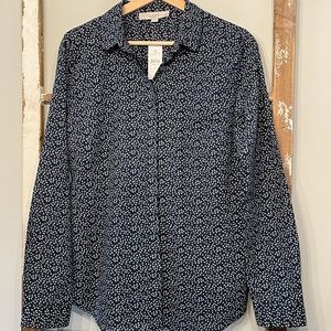 Loft Long Sleeve Cotton Blouse with hidden buttons